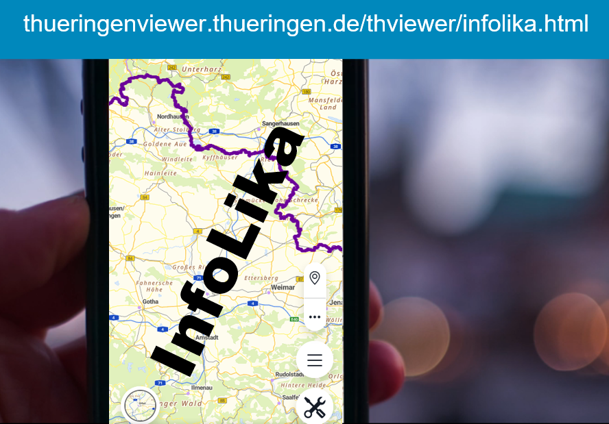 Smartphone mit dargestelltem InfoLika-Viewer