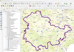 Vorschaubild QGIS-WMS-Projektvorlage