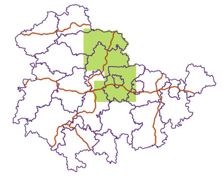 Übersichtskarte Thüringen, neue Orthophotos von 2024 2. Teil, grün markiert