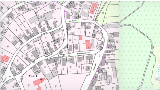 Ausschnitt aus ALKIS®, hier wegen Umstieg auf die neue GeoInfoDok, inkl. AAA-AS 7.1.2